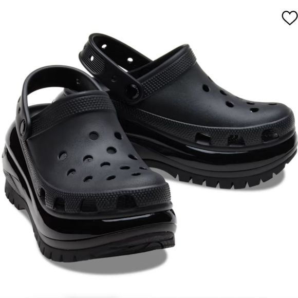 NEW Crocs Black Mega Crush Clog Super Cool Platform Shoes Y2K Sizes W8 & W10 - Picture 3 of 6